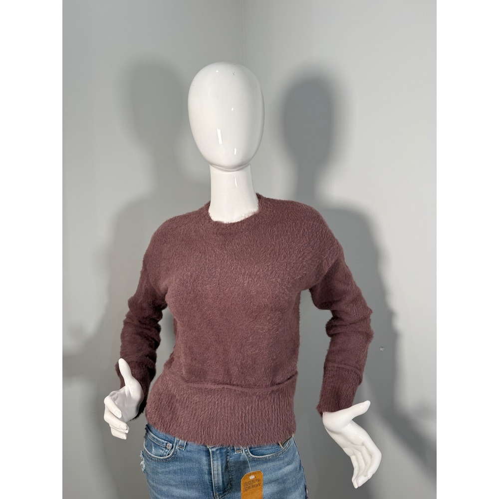 HIPPIC ROSE JUNIORS' COZY DROP-SHOULDER EYELASH‎ LUREX CREWNECK SWEATER XS - Picture 10 of 10